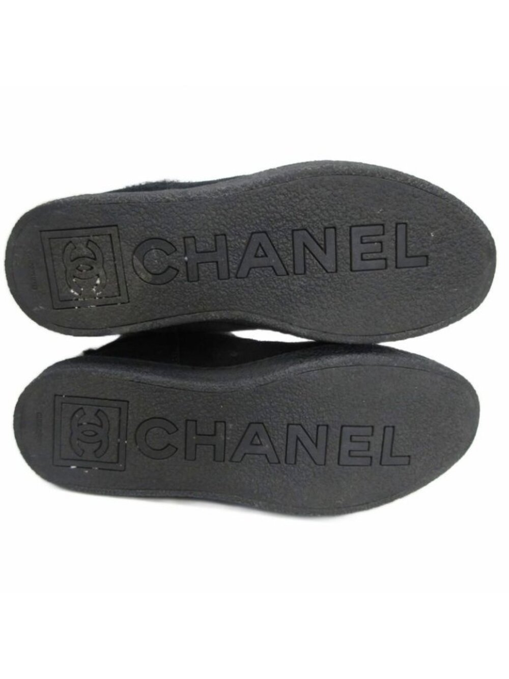 Chanel Quilted Mouton Long Boots Coco Mark Leather 35 Black - Picture 6 of 9